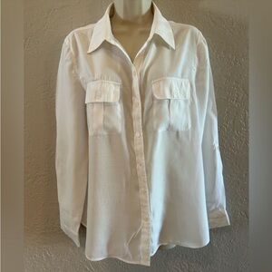 Chicos long sleeve white blouse size 1